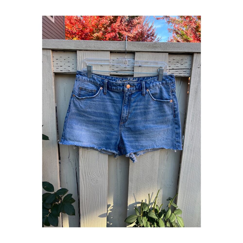 UNIVERSAL THREAD Light Wash High Rise Shortie Size 12/31